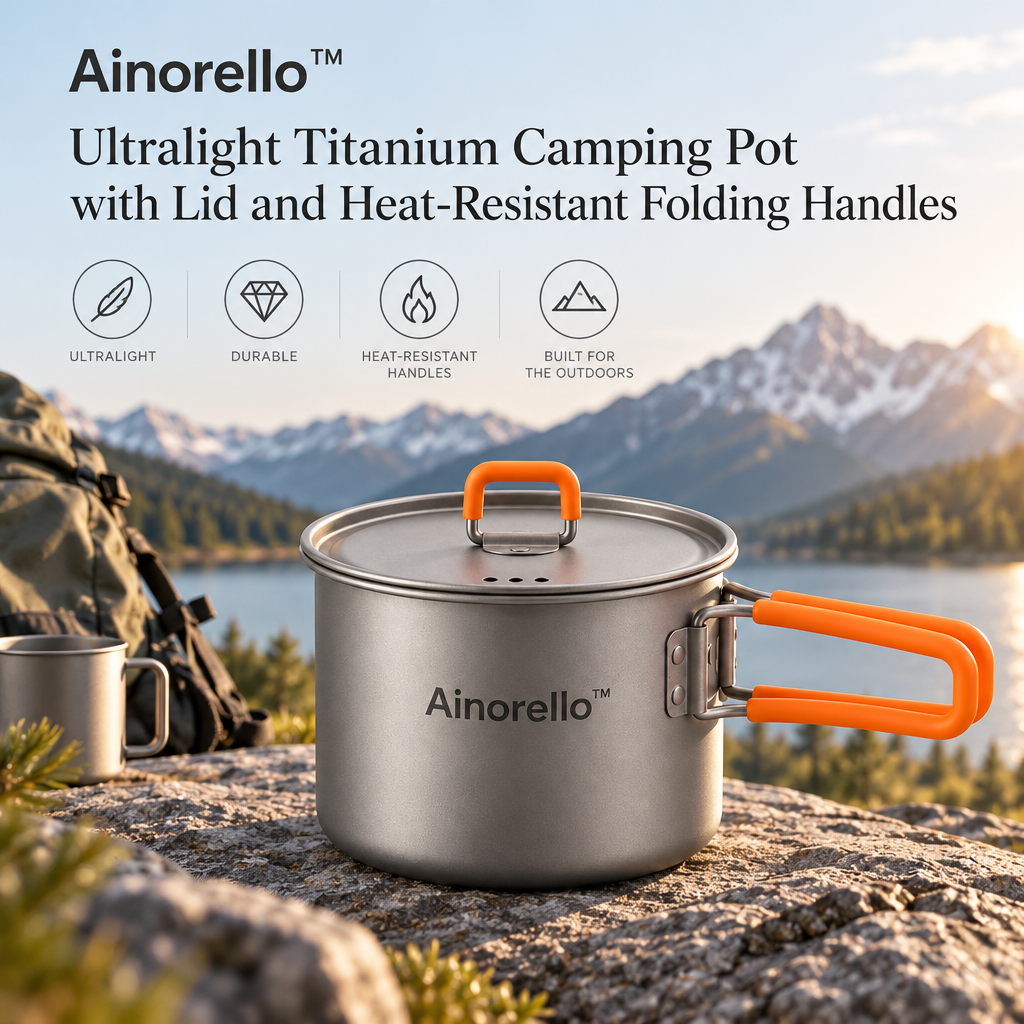 Ainorello™ Ultralight Titanium Camping Pot brand hero
