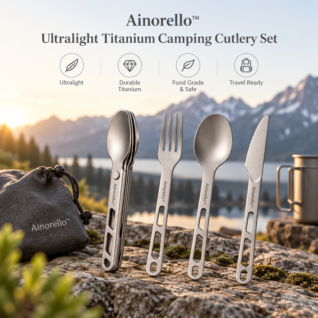 Ainorello™ Ultralight Camping Cutlery Set brand hero