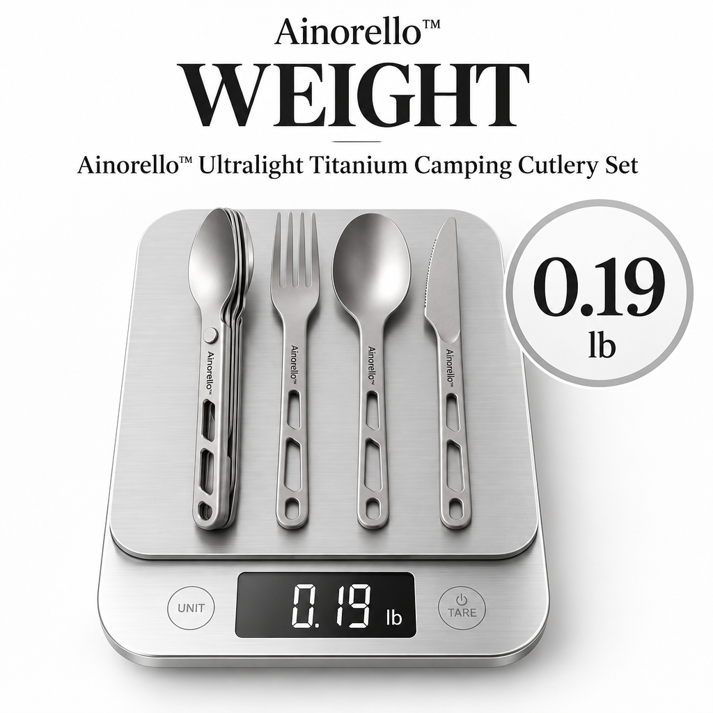 Ainorello™ Ultralight Camping Cutlery Set weight