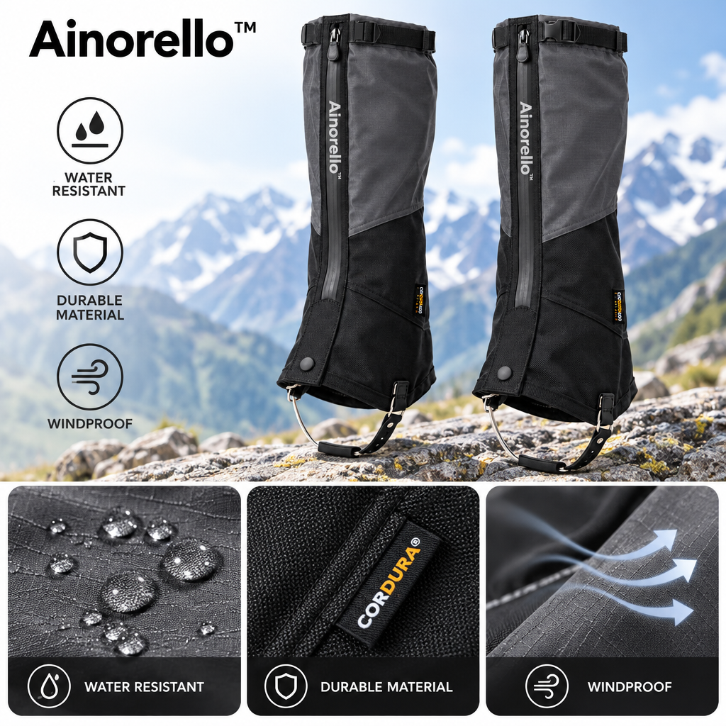 Ainorello™ Weather-Ready Hiking Leg Gaiters materials
