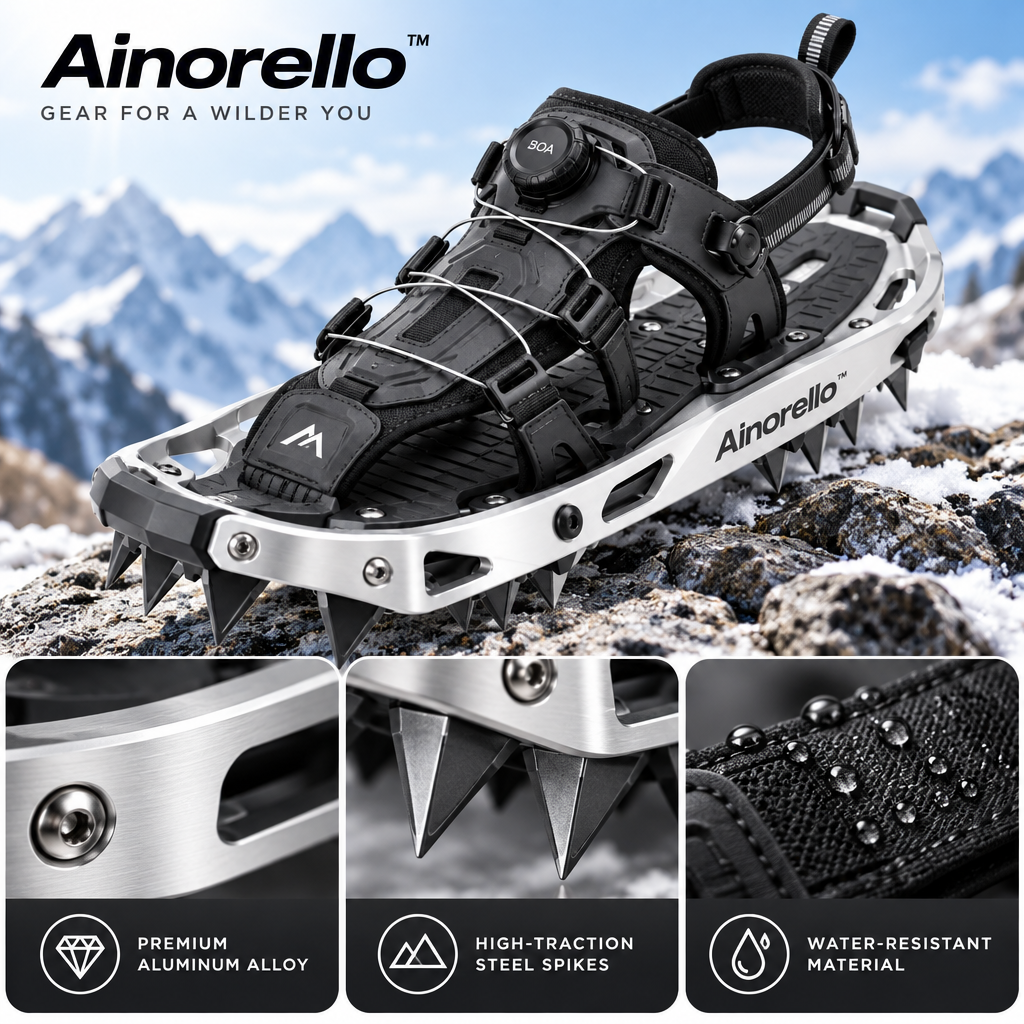 Ainorello™ All-Terrain Aluminum Snowshoes materials