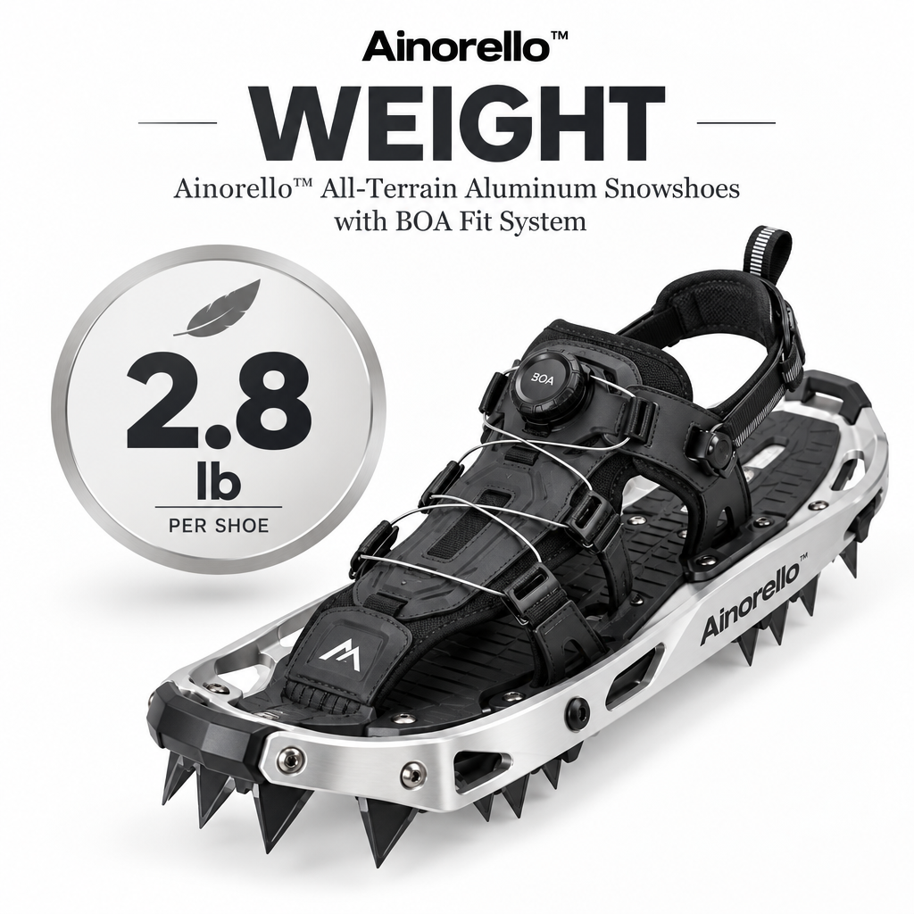 Ainorello™ All-Terrain Aluminum Snowshoes weight