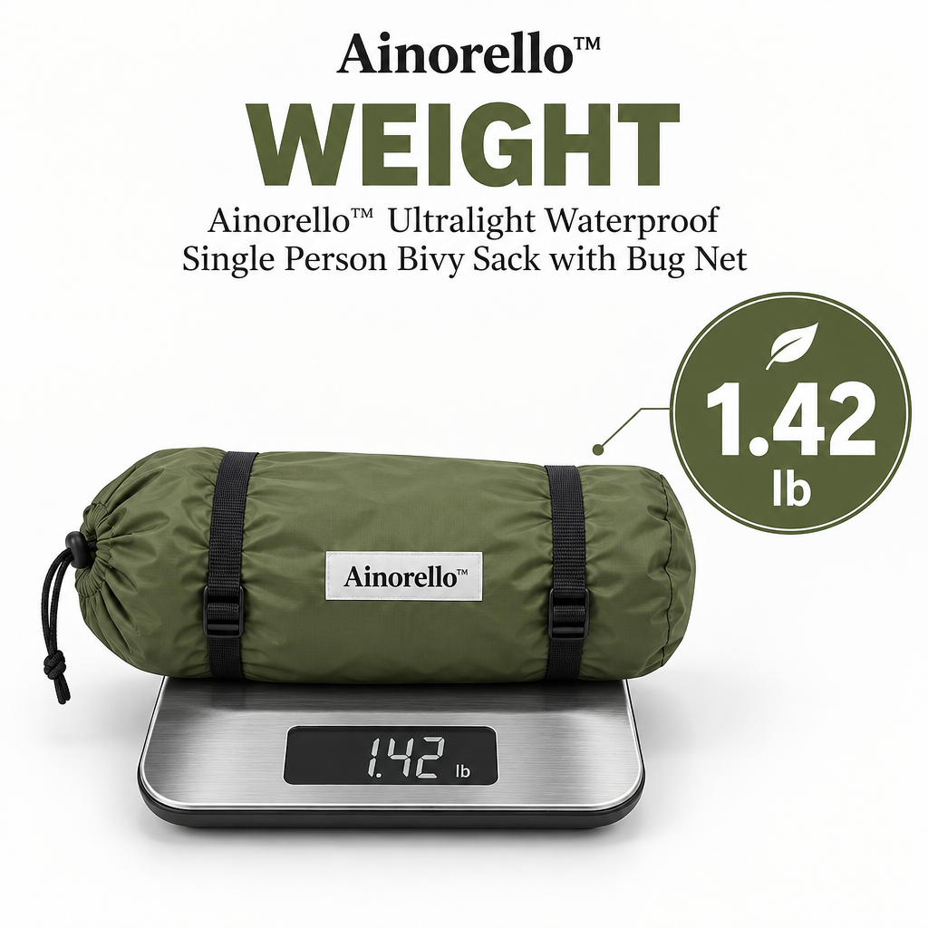 Ainorello™ Ultralight Single-Person Bivy with Bug Net weight