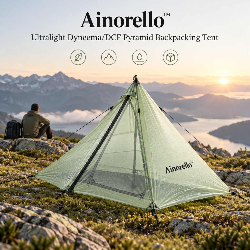 Ainorello™ Ultralight DCF Pyramid Backpacking Tent brand hero