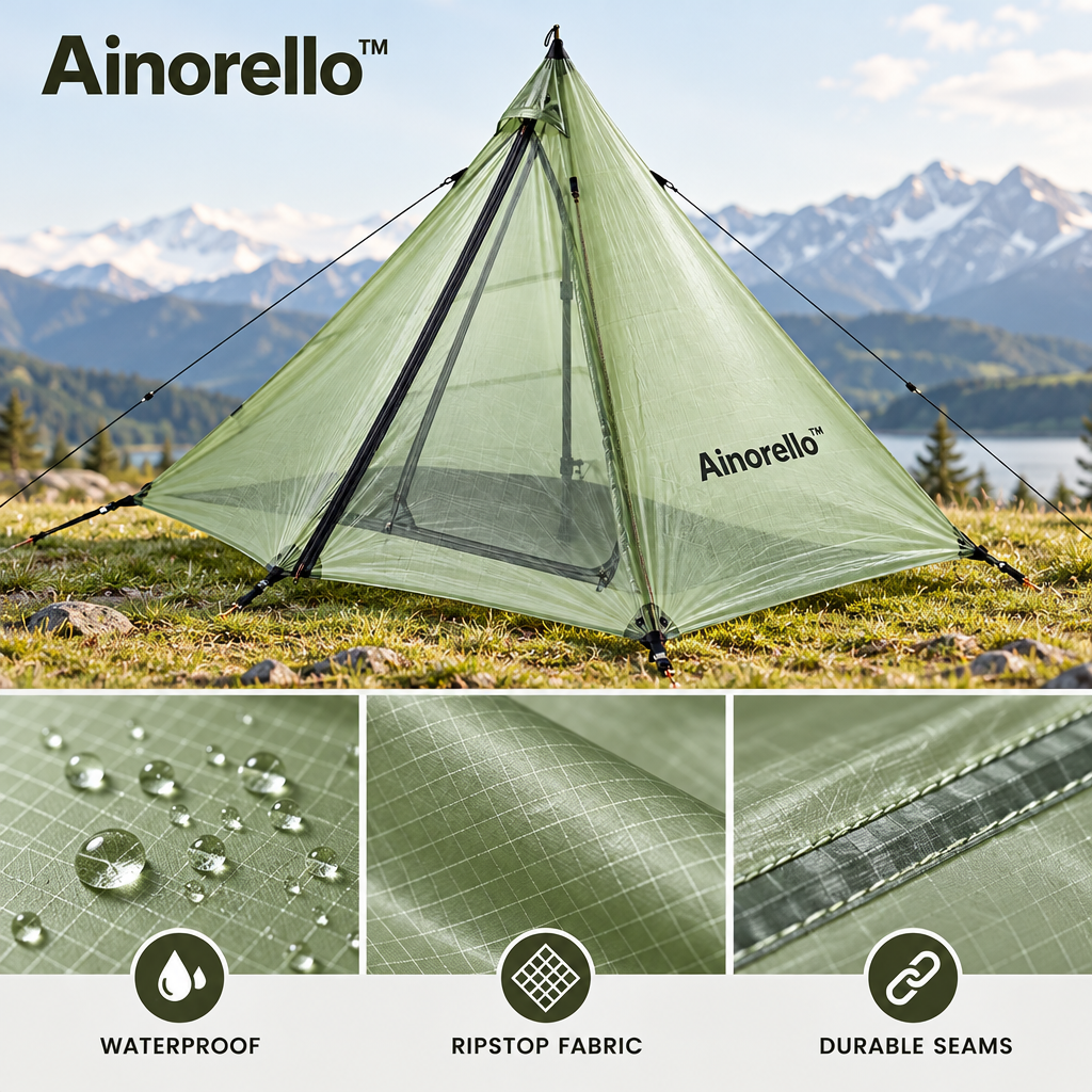 Ainorello™ Ultralight DCF Pyramid Backpacking Tent materials