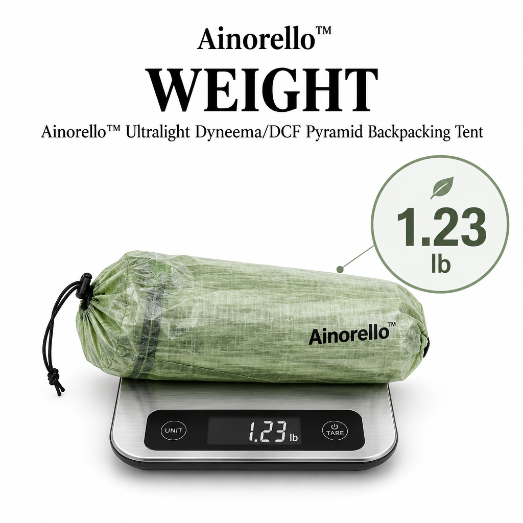Ainorello™ Ultralight DCF Pyramid Backpacking Tent weight