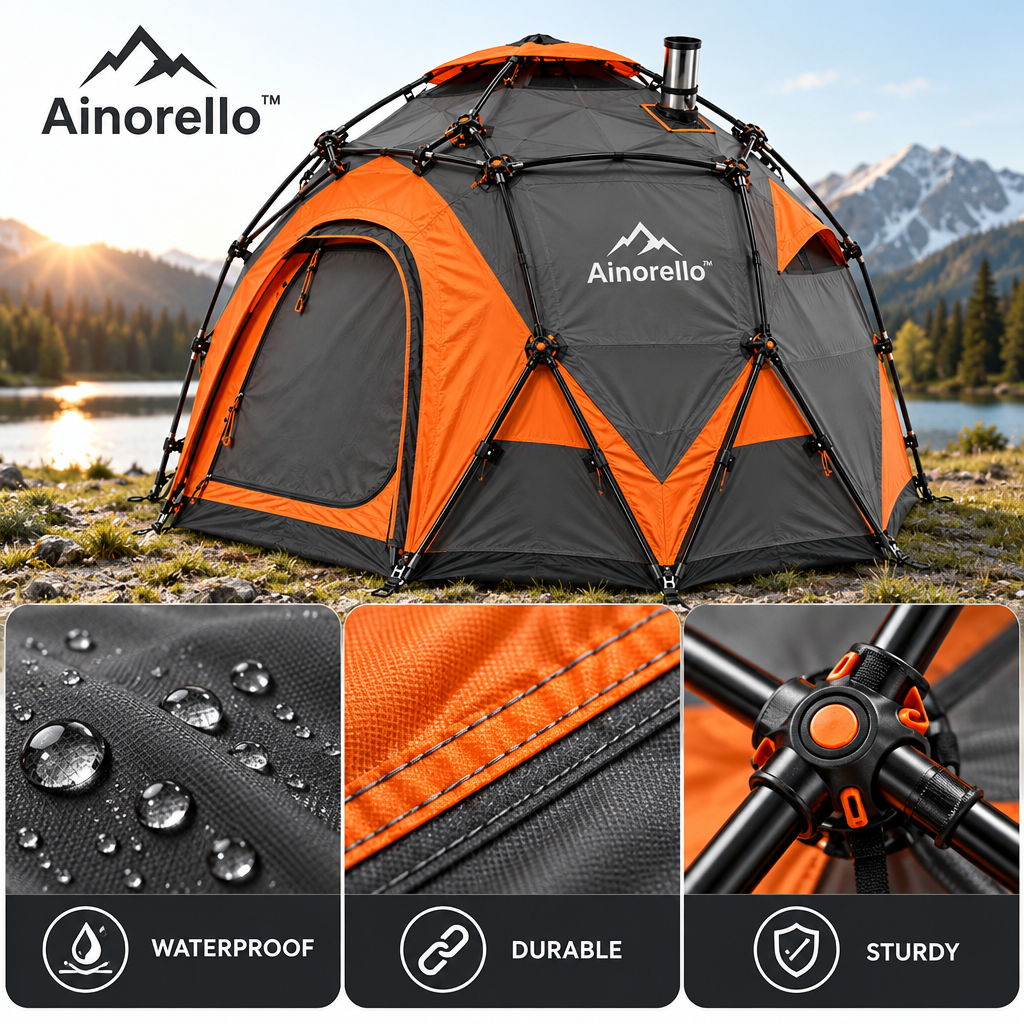 Ainorello™ Geodesic Dome Hot Tent with Stove Jack materials