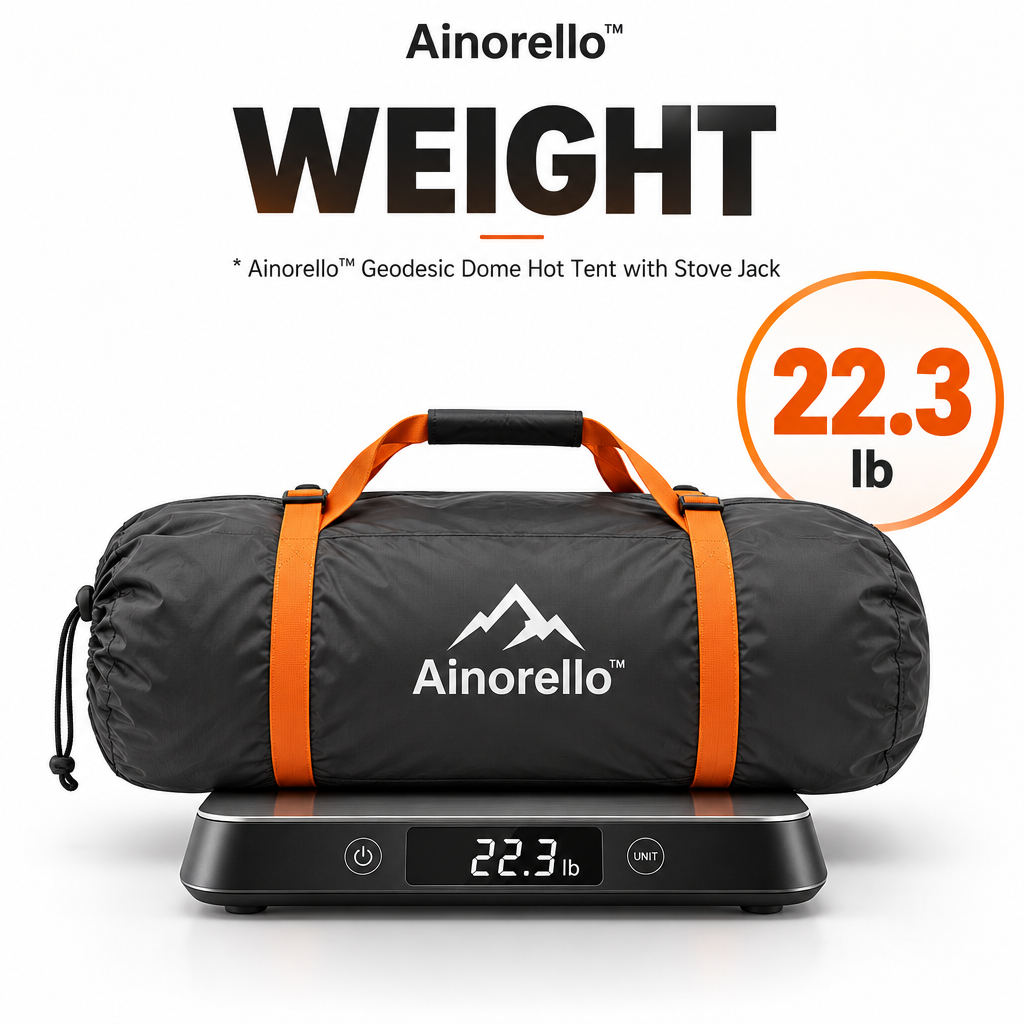 Ainorello™ Geodesic Dome Hot Tent with Stove Jack weight